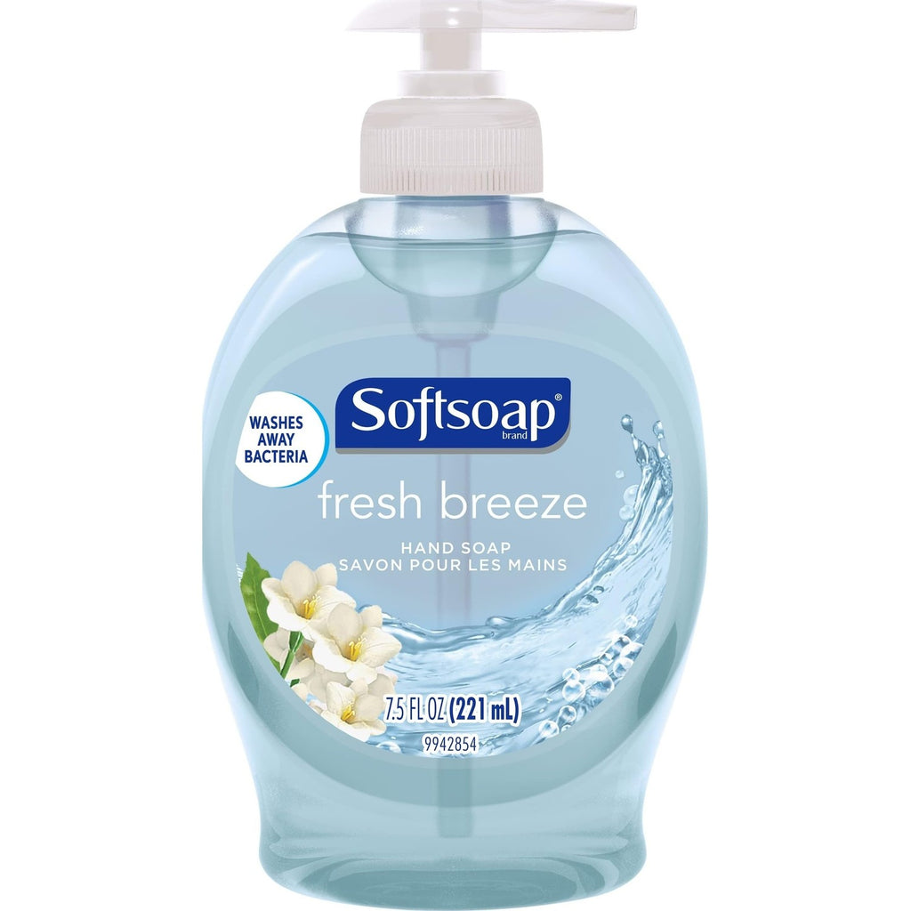Softsoap Liquid Hand Soap, Fresh Breeze - 7.5 Fl Oz (Pack of 6) | Paraben-Free, Phthalate-Free, Washes Away Germs, Bathroom Hand Soap, Kitchen Hand Soap, Daily Handwashing, Gentle on Hands