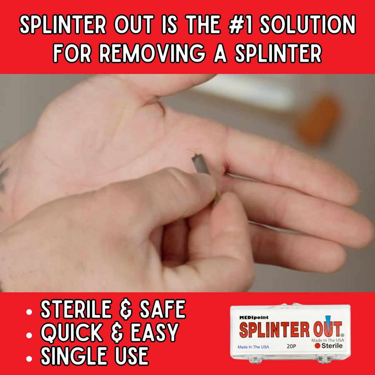 Splinter Out Splinter Remover, 20 Count (Pack of 5)
