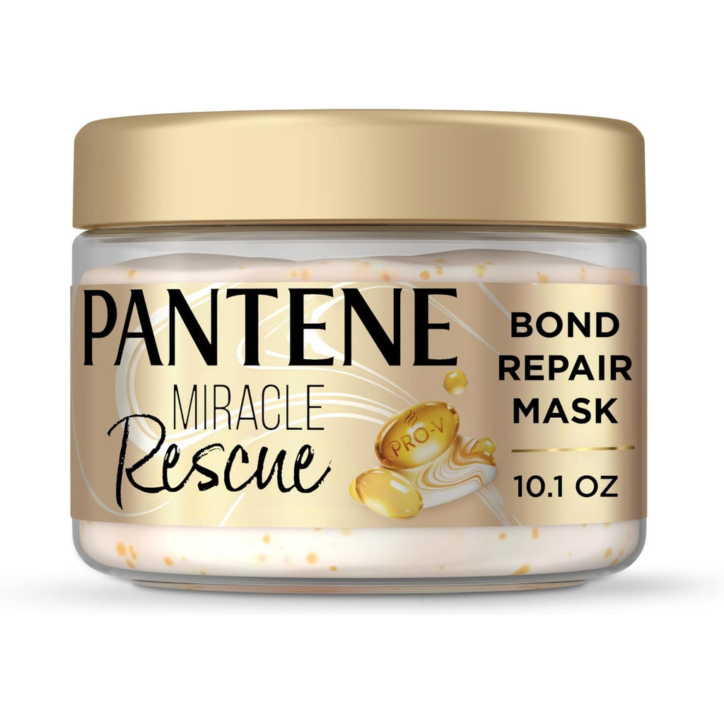 Pantene Miracle Rescue Hair Mask, Intensive Bond Repair with Melting Pro-V Pearls, Melts Away Damage, Builds Bonds, Strengthens Against Damage, Deep Conditioning for Dry Damaged Hair, 10.1 fl oz