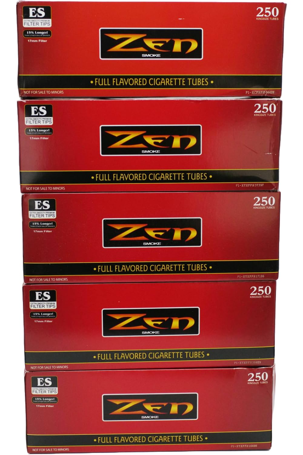 ZEN King Size Full Flavor Cigarette Tubes - -5 Boxes,1250 ct