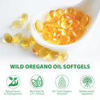 Oil of Oregano Softgels 6000mg, 120 Count | 2 in 1 Formulated with Black Seed Oil 200mg, Oregano Oil Capsules, High Carvacrol & Thymoquinone for Immune Support | Non-GMO, Gluten-Free