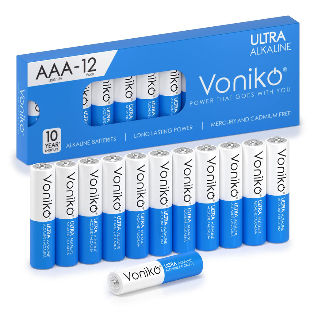 Buy now Voniko Ultra AAA Batteries 24 Pack - Alkaline Triple A Battery, Ultra Long-Lasting for All Your Devices, 10-Year Shelf Life, Leak-Proof & Mercury-Free at indiglob india