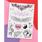 xo, Fetti 56pc Y2K Realistic Temporary Tattoos | Girly 2000s Birthday Party