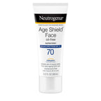 Buy now Neutrogena Age Shield Face Oil-Free Sunscreen Lotion with Broad Spectrum SPF 70, Non-Comedogenic Moisturizing Sunscreen to Help Prevent Signs of Aging, PABA-Free, 3 fl. oz (Pack of 3) at indiglob india