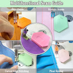 3PCS Magnetic Seam Guide for Sewing Machine, Multifunctional Polygonal Hemmer Guide with Scale, Universal Sewing Quilting Supplies Accessories Tools
