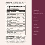 Nature's Bounty Optimal Solutions Advanced Hair, Skin, Nails, 2X Biotin | 80 Strawberry Gummies, 40 Total Servings