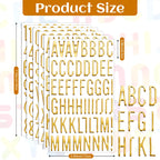 Phinus 6 Sheet 3D Gold Puffy Letter and Number Stickers, 1 Inch Self-Adhesive Foam Alphabet Stickers, Waterproof PVC Material for Grad Cap, Scrapbooking, DIY Crafts, Mailbox Decor