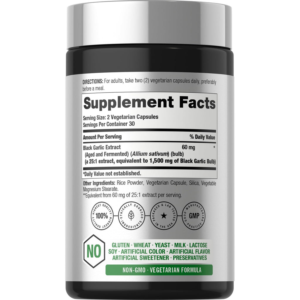 Horbäach Aged Garlic Extract Capsules | 60 Count | Fermented Supplement