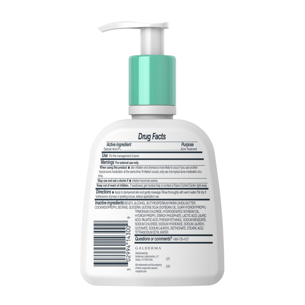 Cetaphil Gentle Clear Acne Foaming Face Wash, 2% Salicylic Acid, 8 fl oz | 2% Salicylic Acid Cleanser, Clears Pores, Gentle On Sensitive Skin, Dermatologist Recommended, Pump Bottle