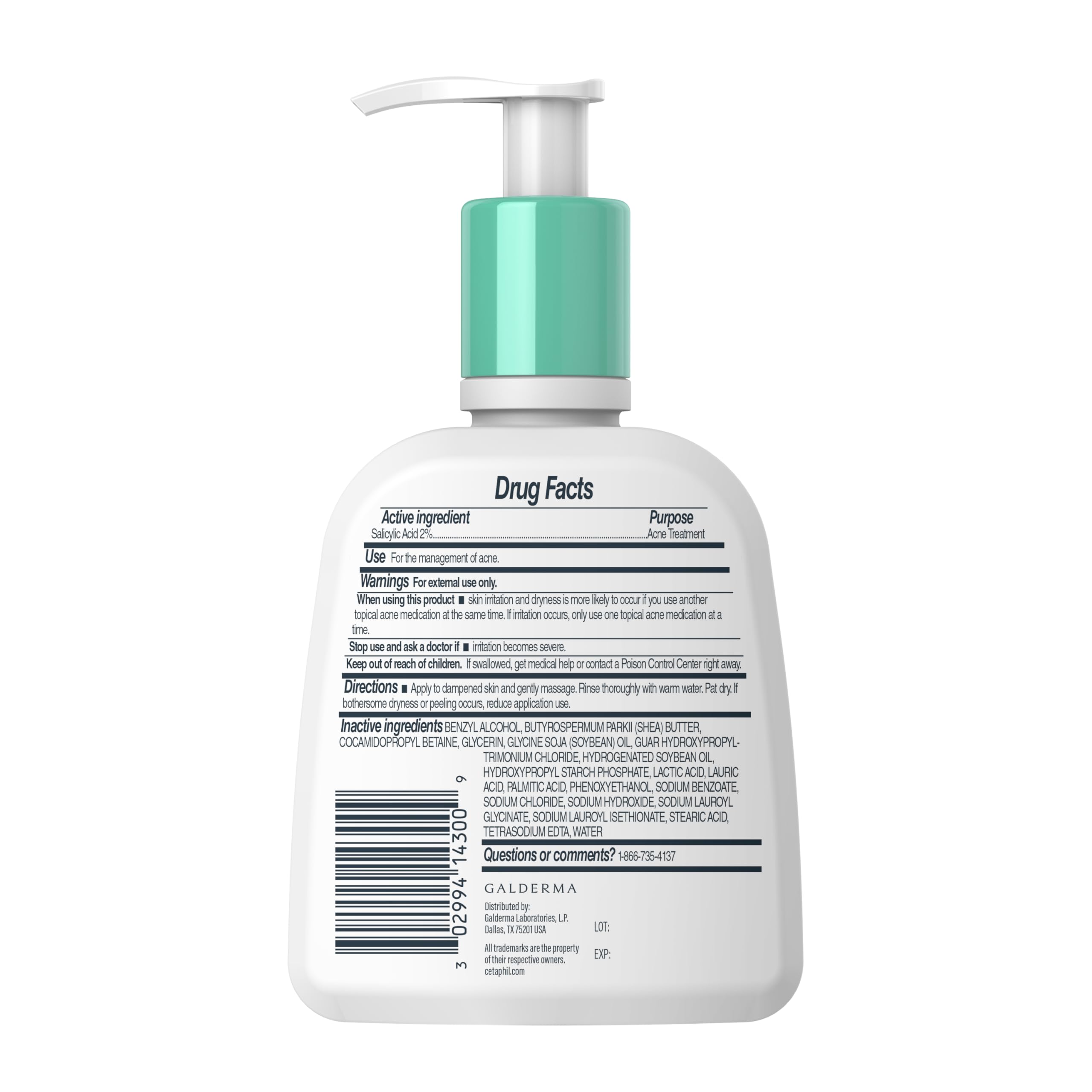 Cetaphil Gentle Clear Acne Foaming Face Wash, 2% Salicylic Acid, 8 fl oz | 2% Salicylic Acid Cleanser, Clears Pores, Gentle On Sensitive Skin, Dermatologist Recommended, Pump Bottle