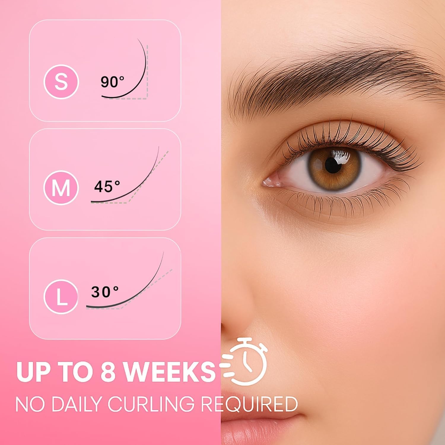 Korean Lash Lift Kit - 5 Sets At Home Eyelash Perm Kit with Upgraded Glue, Eyelash Lift, DIY Lash Perm Easy for Beginner & Professional, Semi Permanent Perming Wave Suitable For Salon & Home