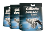 Buy now Gillette Sensor Excel - 10 Count (Pack of 3) at indiglob india