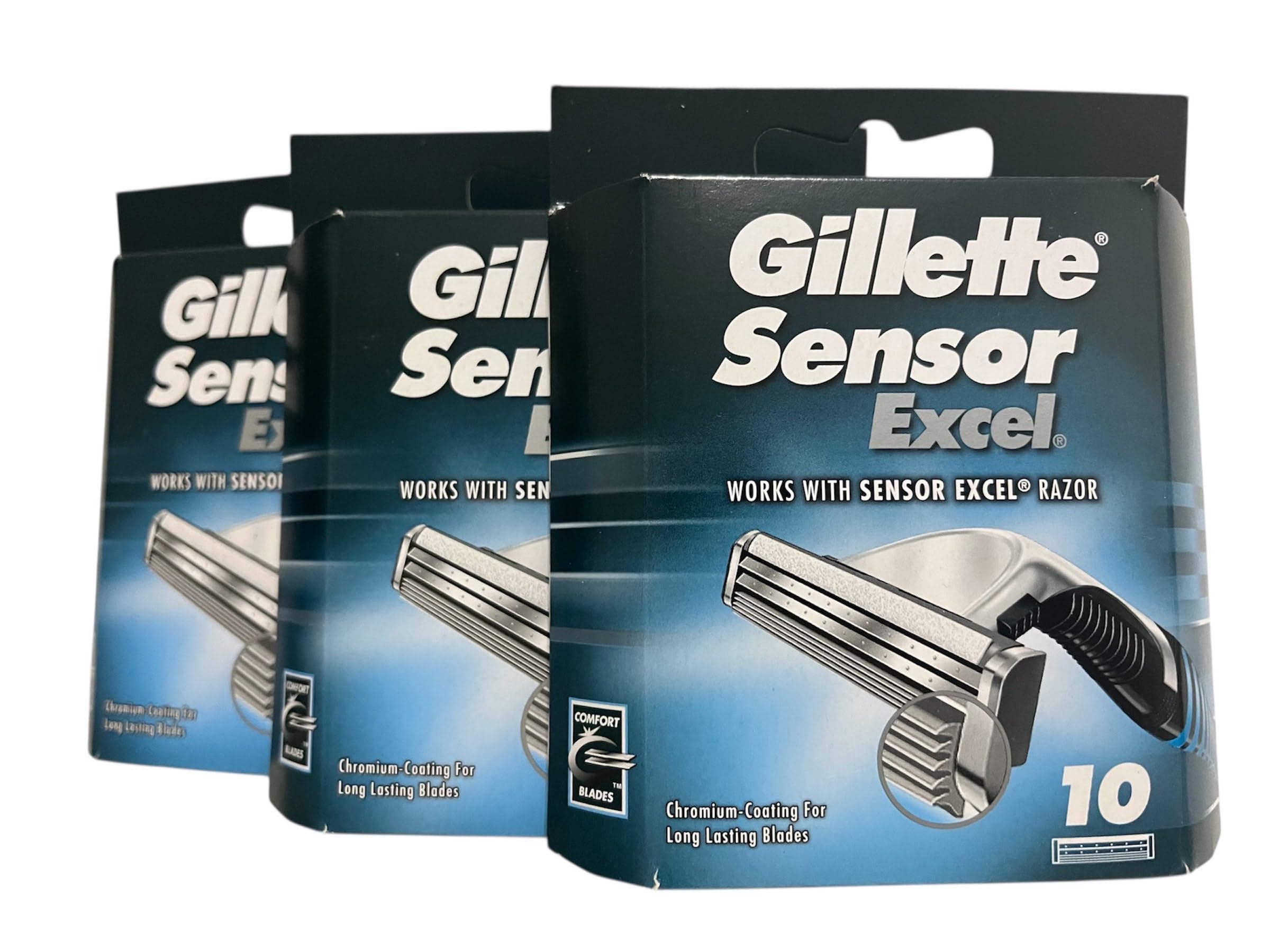 Buy now Gillette Sensor Excel - 10 Count (Pack of 3) at indiglob india