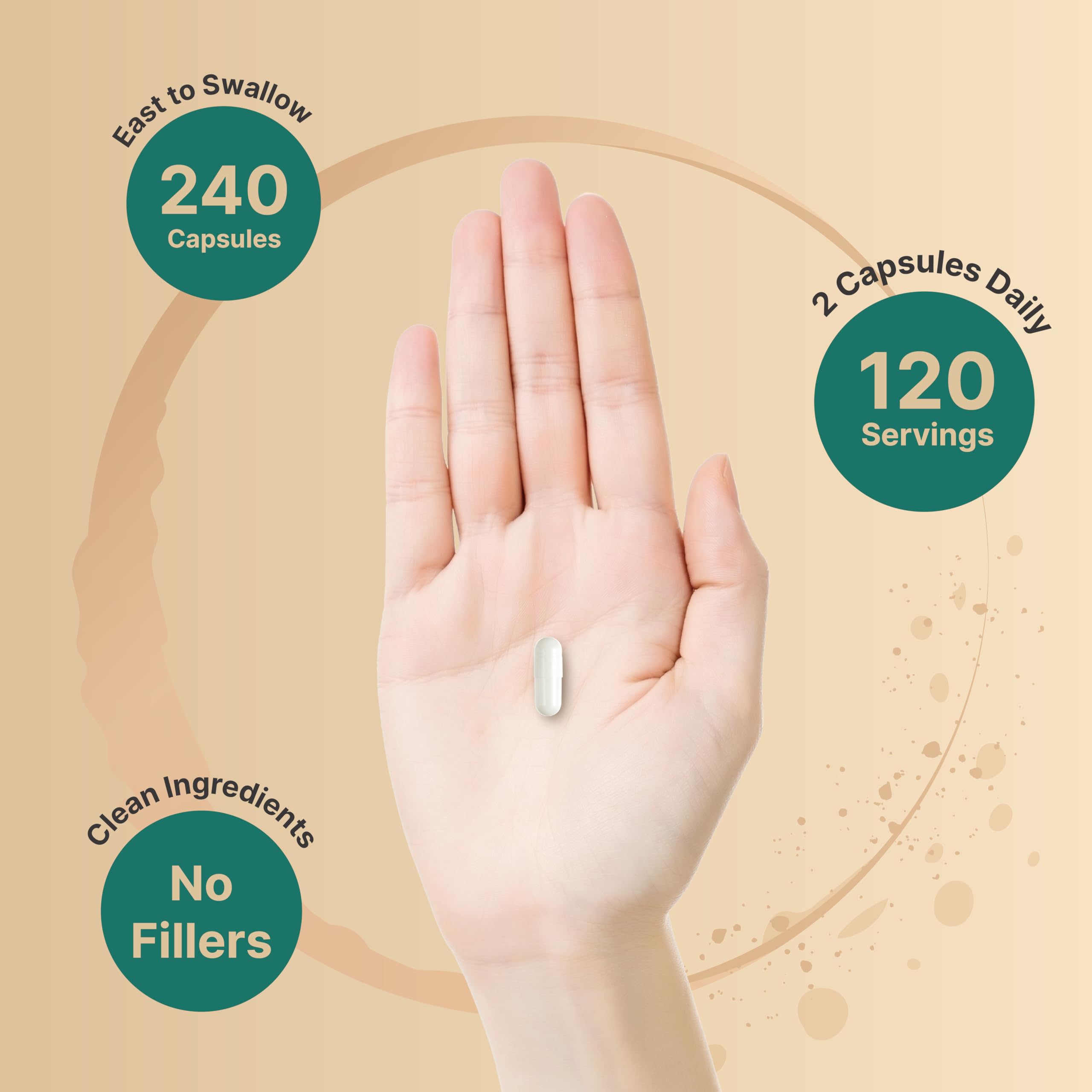 NatureBell Triple Magnesium Complex, Glycinate Citrate Malate, 240 Capsules | 1,000 mg Blend Per Serving. 3-in-1 Chelated Magnesium Supplement with Vitamin C. For Women & Men. Filler Free, Non-GMO.