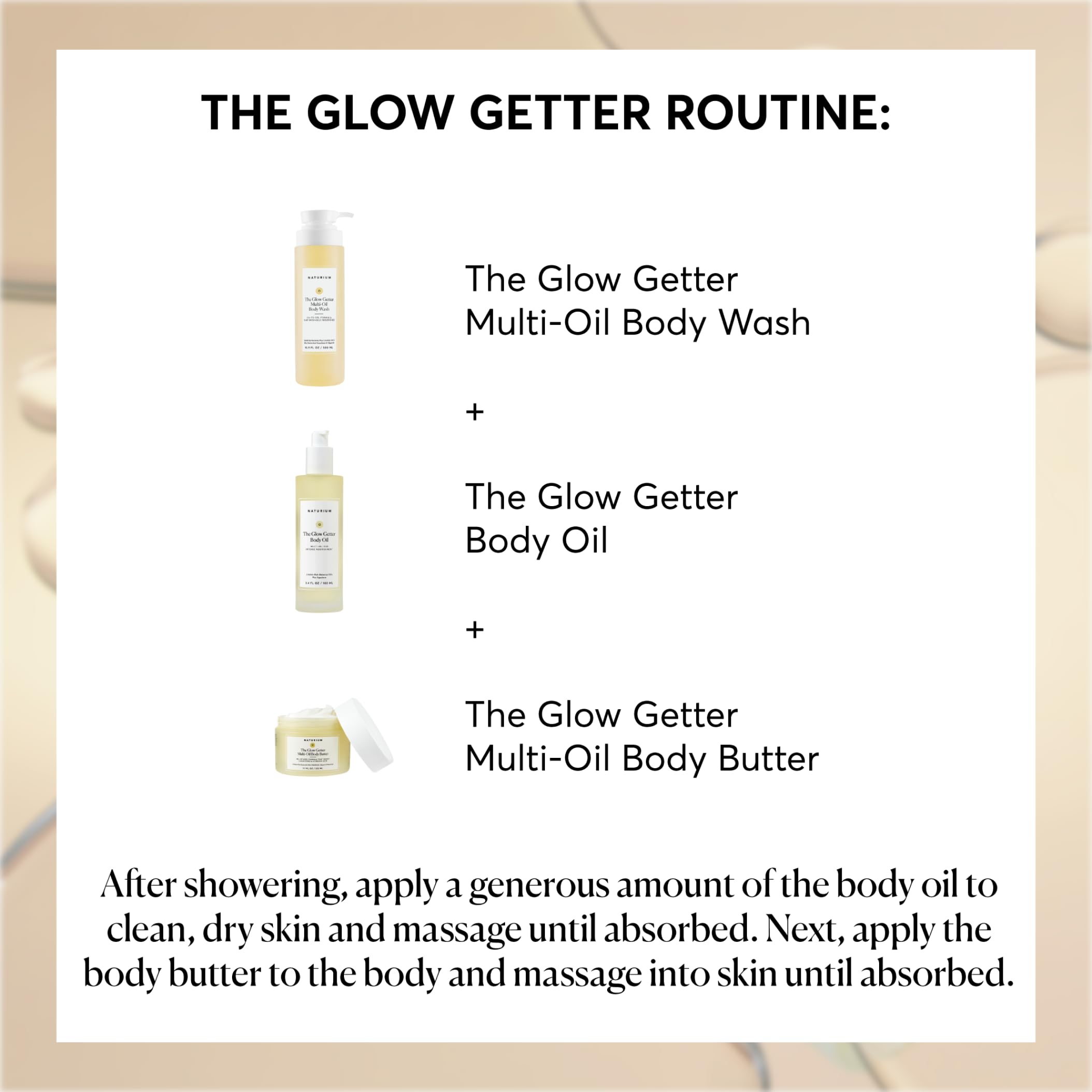 Naturium The Glow Getter Body Oil, Botanical Blend with Squalane, 3.4 oz | Hydrating & Moisturizing Body Oil, Intense Nourishment with Olive, Jojoba, Rosehip & Sea Buckthorn, Smooth & Firm Skin Finish