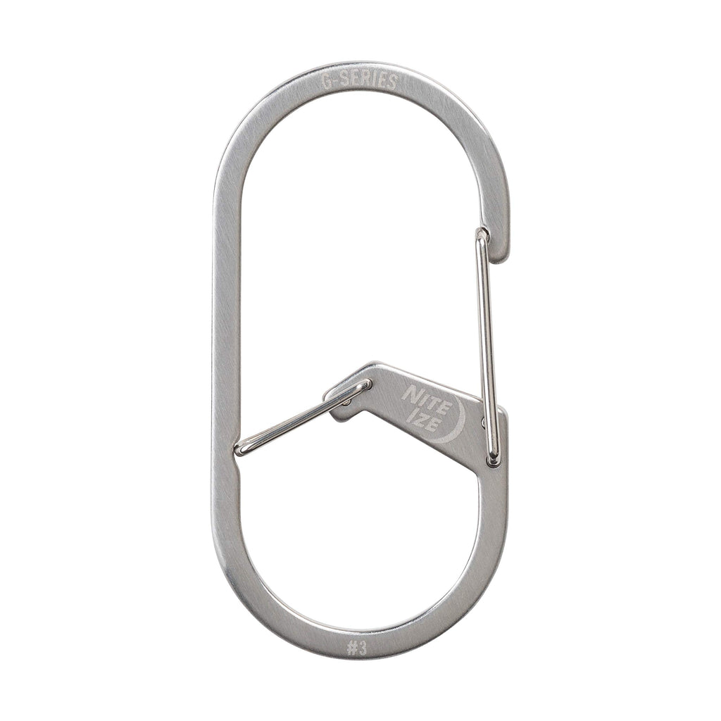 Nite IZE GS3-11-R6 G-Series Dual Chamber Carabiner, Size #3 1-Pack, Stainless Steel