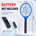 Electric Fly Swatter 2 Pack - 3000V Electric Grid Bug Zapper Racket with Safety Mesh, Handheld Mosquito & Fly Killer for Indoor & Outdoor Use, AA Batteries Required (Not Included)