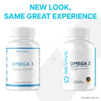 Revive MD Omega 3 Fish Oil Supplements for Men & Women – Softgels with EPA & DHA Fatty Acids for Healthy Skin & Joints, Heart & Brain Support – Vegan-Friendly, Gluten-Free (120 Softgels, 60 Servings)