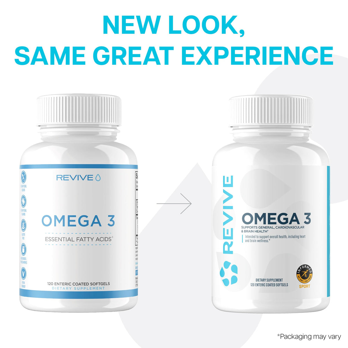 Revive MD Omega 3 Fish Oil Supplements for Men & Women – Softgels with EPA & DHA Fatty Acids for Healthy Skin & Joints, Heart & Brain Support – Vegan-Friendly, Gluten-Free (120 Softgels, 60 Servings)