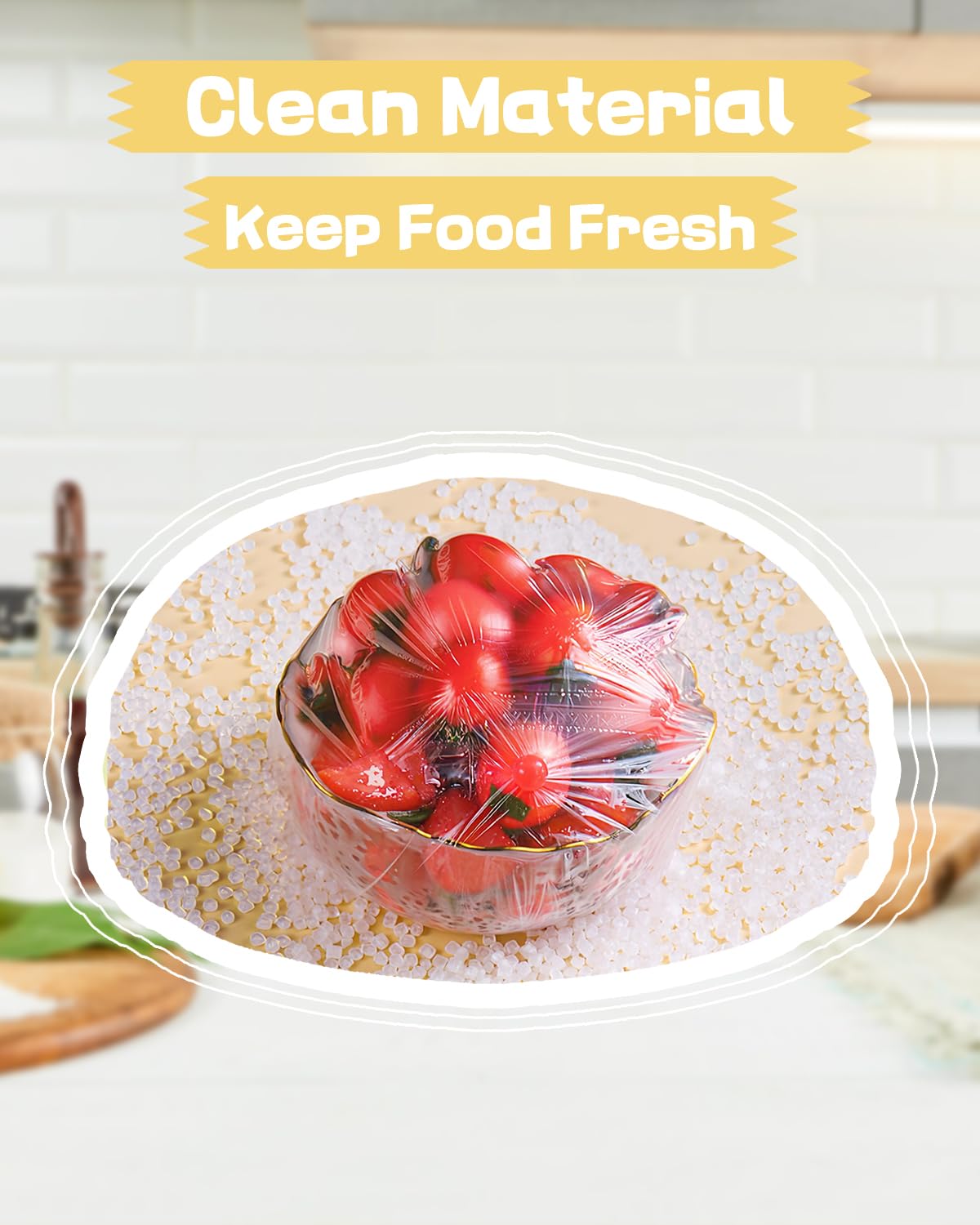 Plastic Bowl Covers for Sourdough Bread Proofing Large Disposable Elastic Food Wraps Fits 12-inch Bowls, Shower Caps for Banneton Bread Proofing Basket Plastic Food Wrap Can Covers 100 Pcs