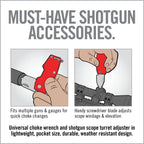 Real Avid FINI Shotgun Tool Choke Wrench with Shotgun Scope Adjuster and Shotgun Keychain, Hunting Gear and Shotgun Accessories for Trap Shooting and Skeet Shooting