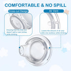 4Pack Replacement Silicone Spout Compatible with NUK, Soft Spout Replacement for NUK Active and Learner Cups, Easy Transition from Bottle to Cup, No Spill for Sippy Cup Nipples