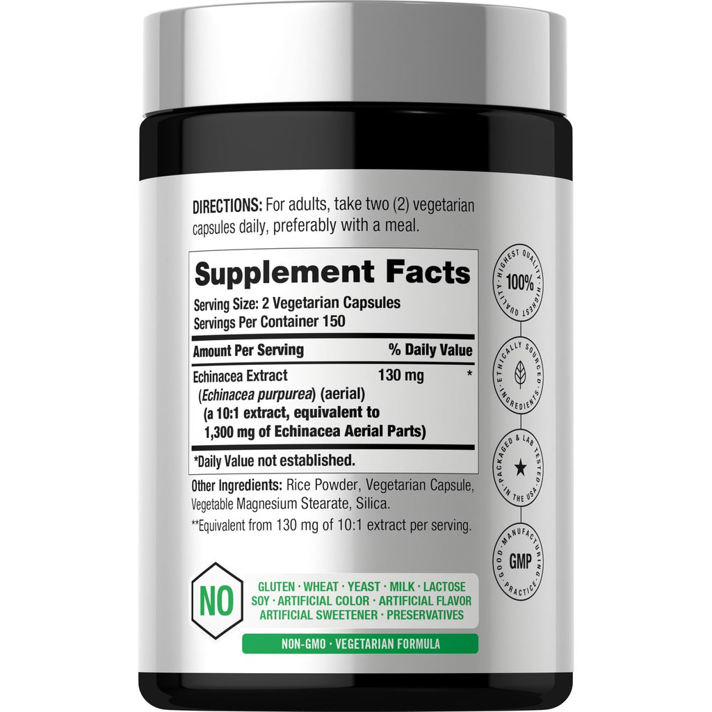 Horbäach Echinacea Extract Capsules | 300 Count