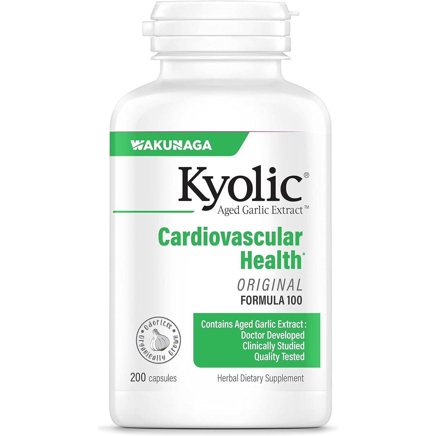 Buy now Kyolic Aged Garlic Extract Formula 100, Cardiovascular 200 Count (Pack of 1) Capsules at indiglob india