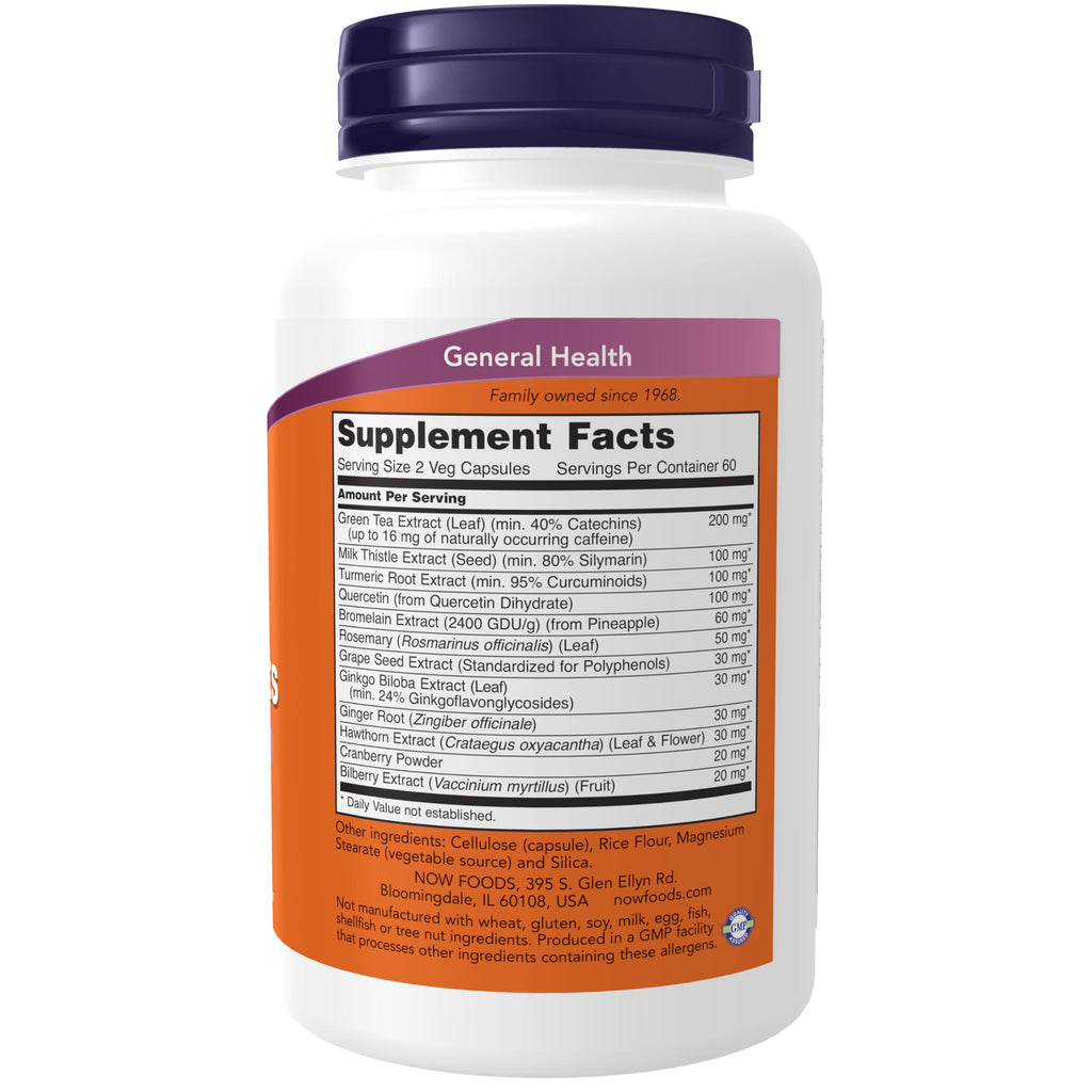 Buy now NOW Supplements, Super Antioxidants with Herbal Extracts and a Broad Spectrum of Flavonoids for Immune Support, 120 Veg Capsules at indiglob india