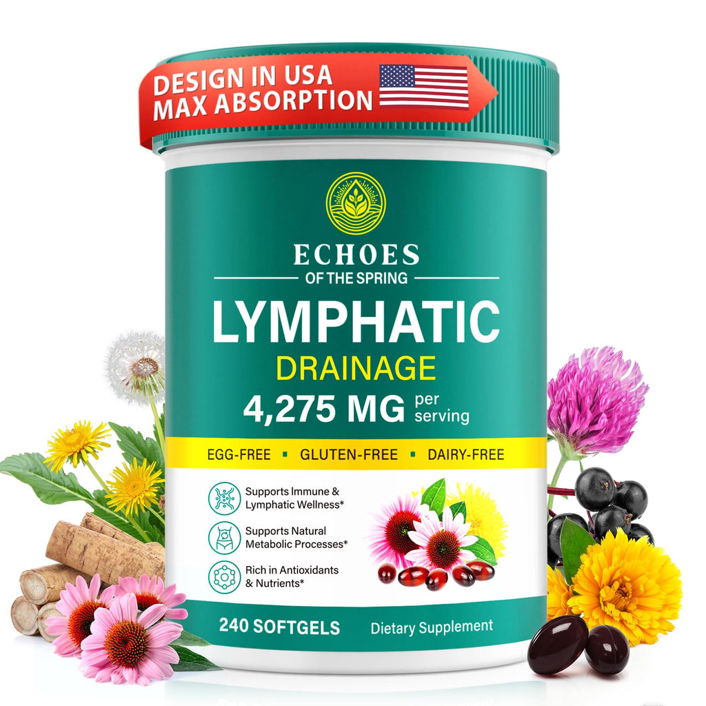 Lymphatic Drainage Supplements, 4275mg Lymph System Support for Immune
