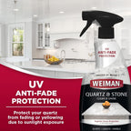 Buy now Weiman Quartz Countertop Cleaner and Polish - Clean and Shine Your Granite, Marble Countertops, Kitchen Island, and Stone Surfaces with UV Anti-Fade Protection, Citrus, 24 Ounce with Microfiber Cloth at indiglob india