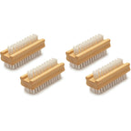 Konex Non-Slip Wooden Two-sided Hand and Nail Brush. Fingernail Brush for Nail Cleaning and Scrubbing. Heavy duty Stiff Nail Brush for Travel. Mechanic hand scrub brush with molded grip.