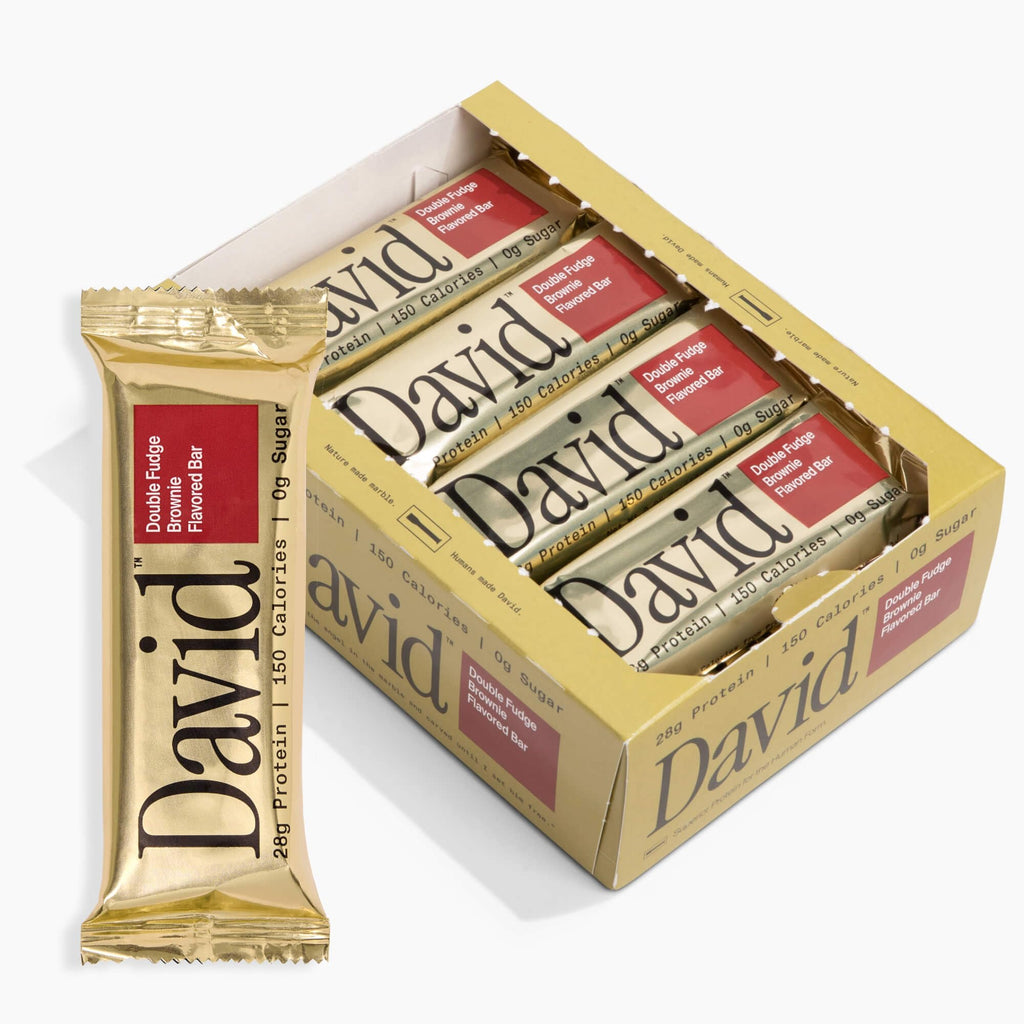 Buy now David High Protein Bars - 0g of Sugar, Low Carb, Gluten Free - 28g of Protein, 150 Calories - On-The-Go Snack - Chocolate Chip Cookie Dough Flavor, Pack of 12 at indiglob india
