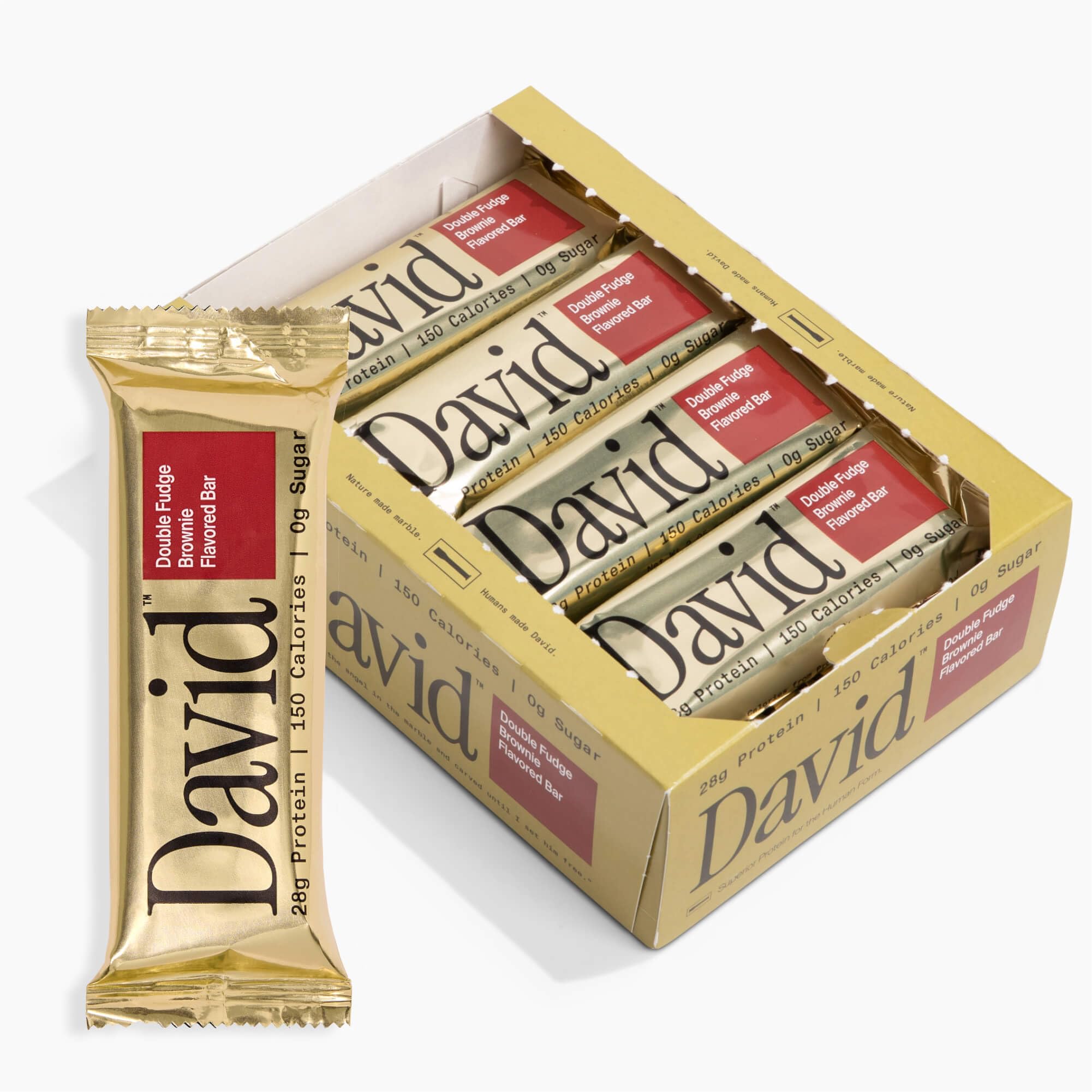 Buy now David High Protein Bars - 0g of Sugar, Low Carb, Gluten Free - 28g of Protein, 150 Calories - On-The-Go Snack - Chocolate Chip Cookie Dough Flavor, Pack of 12 Fudge Brownie 1 Count (Pack of 12) at indiglob india