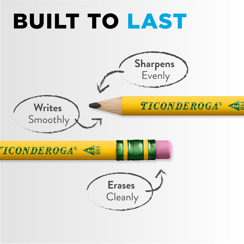 Ticonderoga My First Short Triangular Wood-Cased Pencils, #2 HB Soft