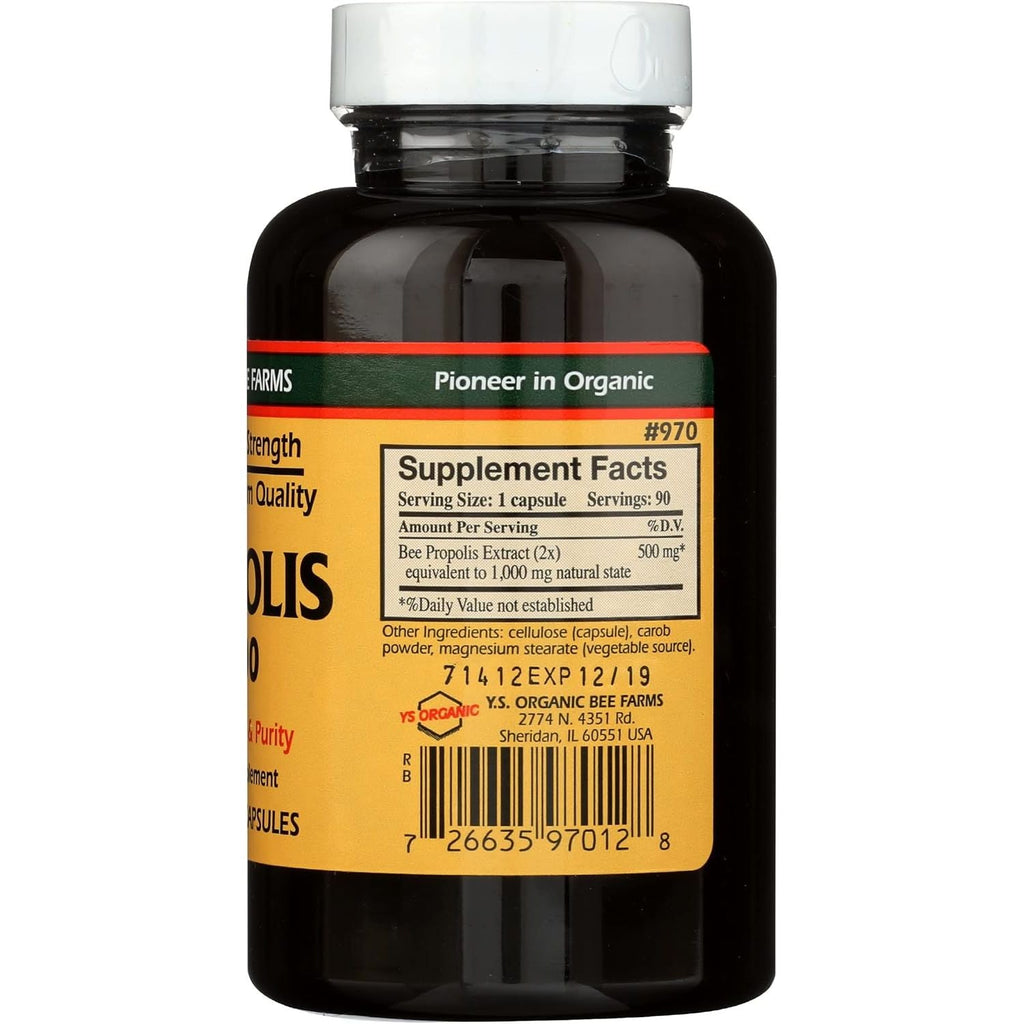 Buy now YS BEE FARMS Propolis 1000 MG, 90 CT at indiglob india