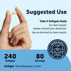 Micro Ingredients Triple Strength Omega-3 Fish Oil 4,200 mg Per Serving | EPA 1200mg + DHA 900mg Per Serving, Wild Caught Fish Source, Lemon-Flavored, 240 Softgels, Burpless, No Fishy Aftertaste.
