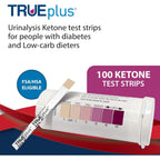 Buy now TRUEplusÂ® Ketone Test Strips â€“ Ideal for Low-carb dietersâ€“ Made in USAâ€“Urinalysis Test Sticks (100) at indiglob india