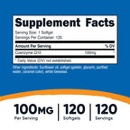 Nutricost CoQ10 Softgels (100mg Per Serving) 120 Serv, Better Absorption
