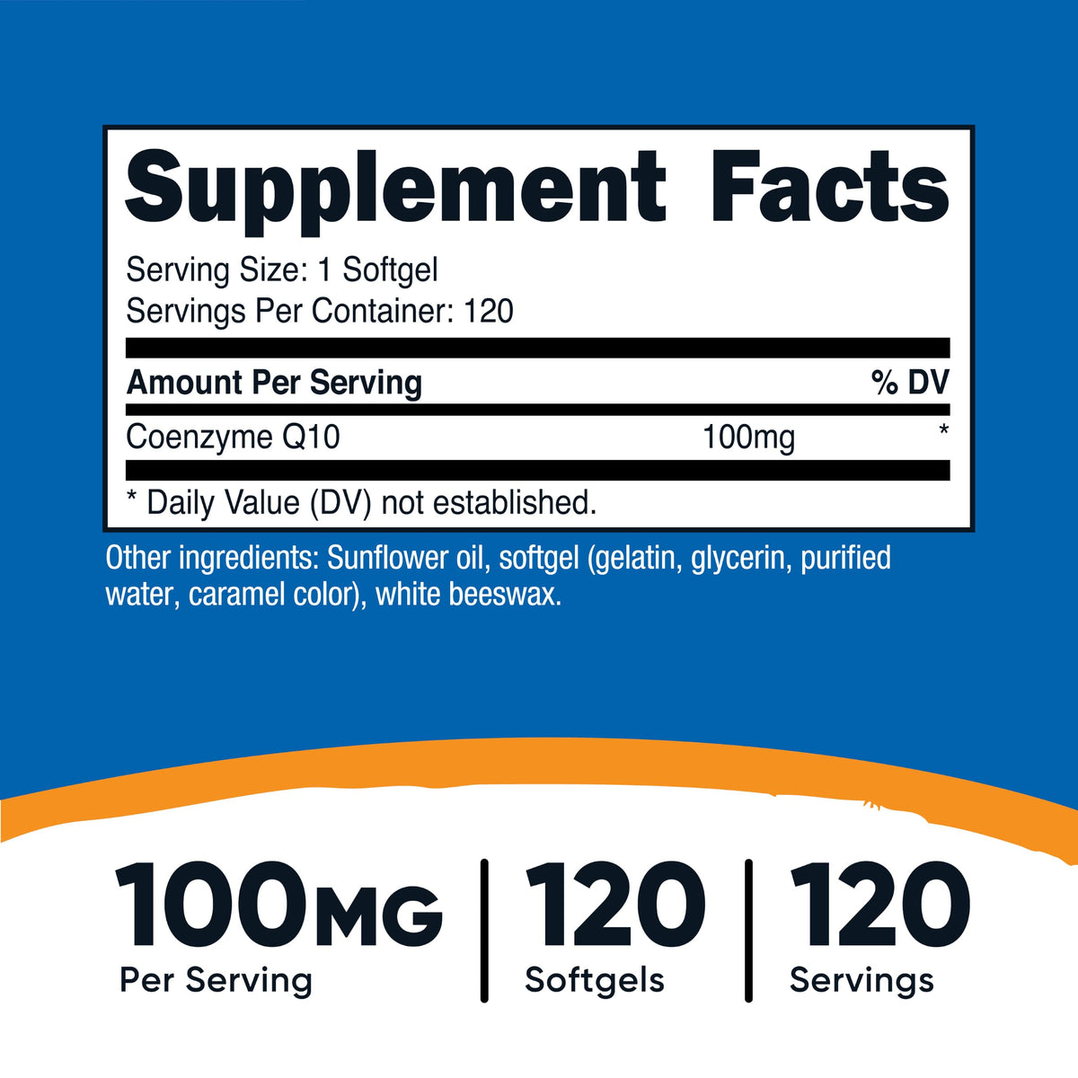 Nutricost CoQ10 Softgels (100mg Per Serving) 120 Serv, Better Absorption
