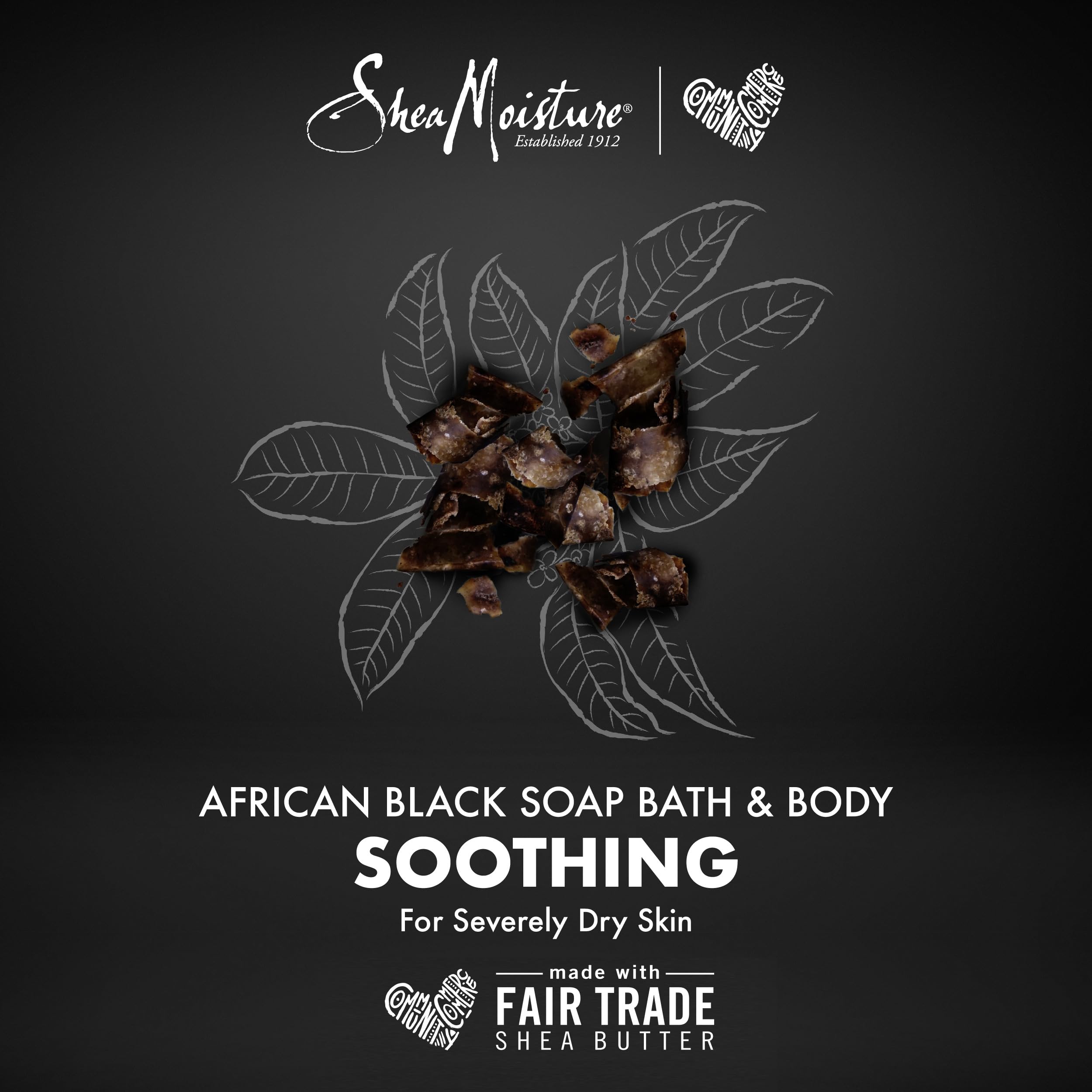 SheaMoisture Bar Soap for Troubled Skin African Black Soap Cleanser with Shea Butter 8 oz