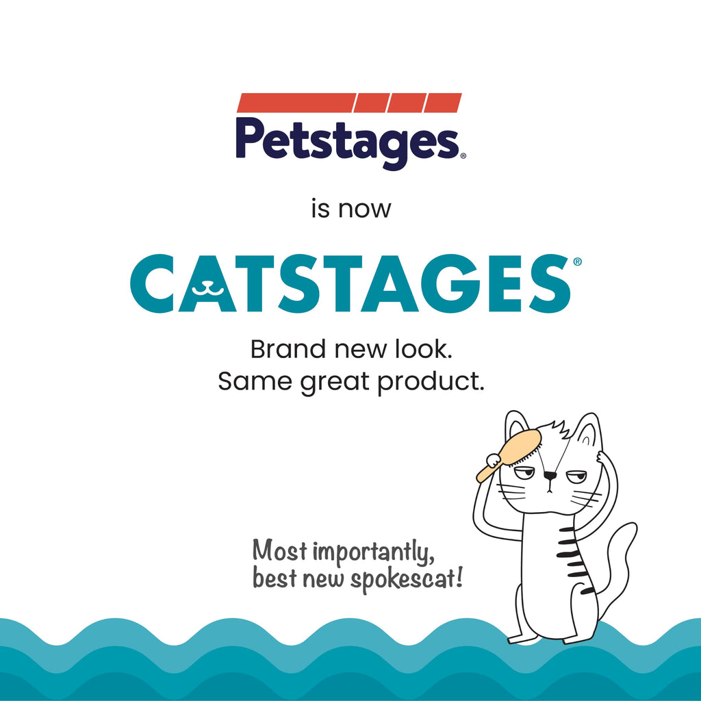 Catstages Scratch & Groom 3-in-1 Cat Scratcher, Brush, and Lounger, 18"