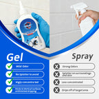 Mold Stain Remover Gel Heavy Duty Household Cleaning Gel for Washing Machine Seals, Fridge Gaskets, Bathroom & Kitchen Tile Grout, Sinks, Shower & Caulk 8 Fl Oz