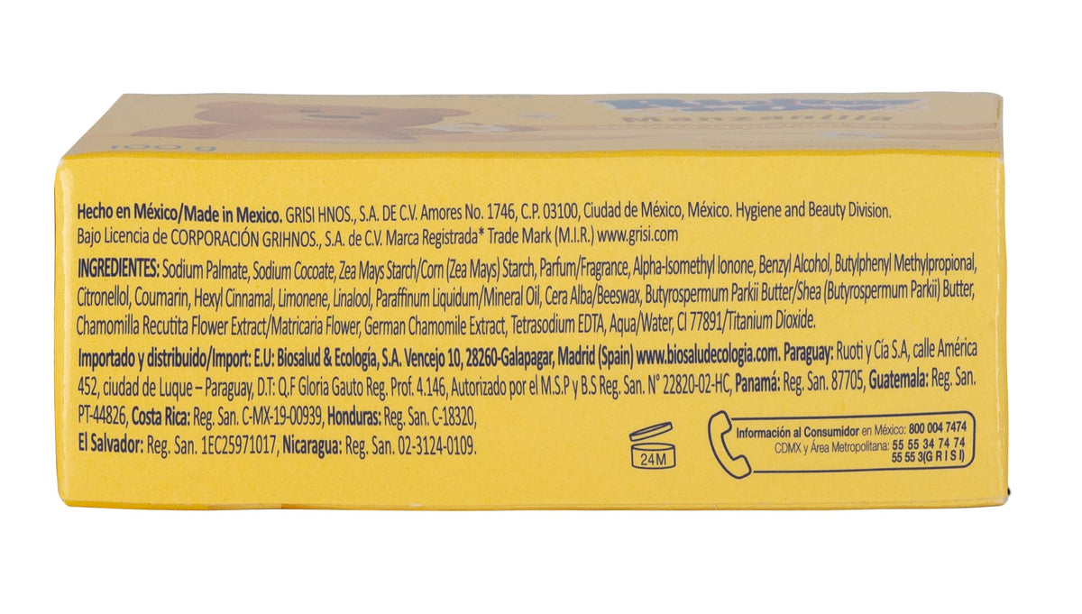 Ricitos de Oro Baby Cleansing Bar Soap with Extract Calming Effect, Chamomile, 6-Pack of 3.5 Oz Each Soap, 6 Soaps