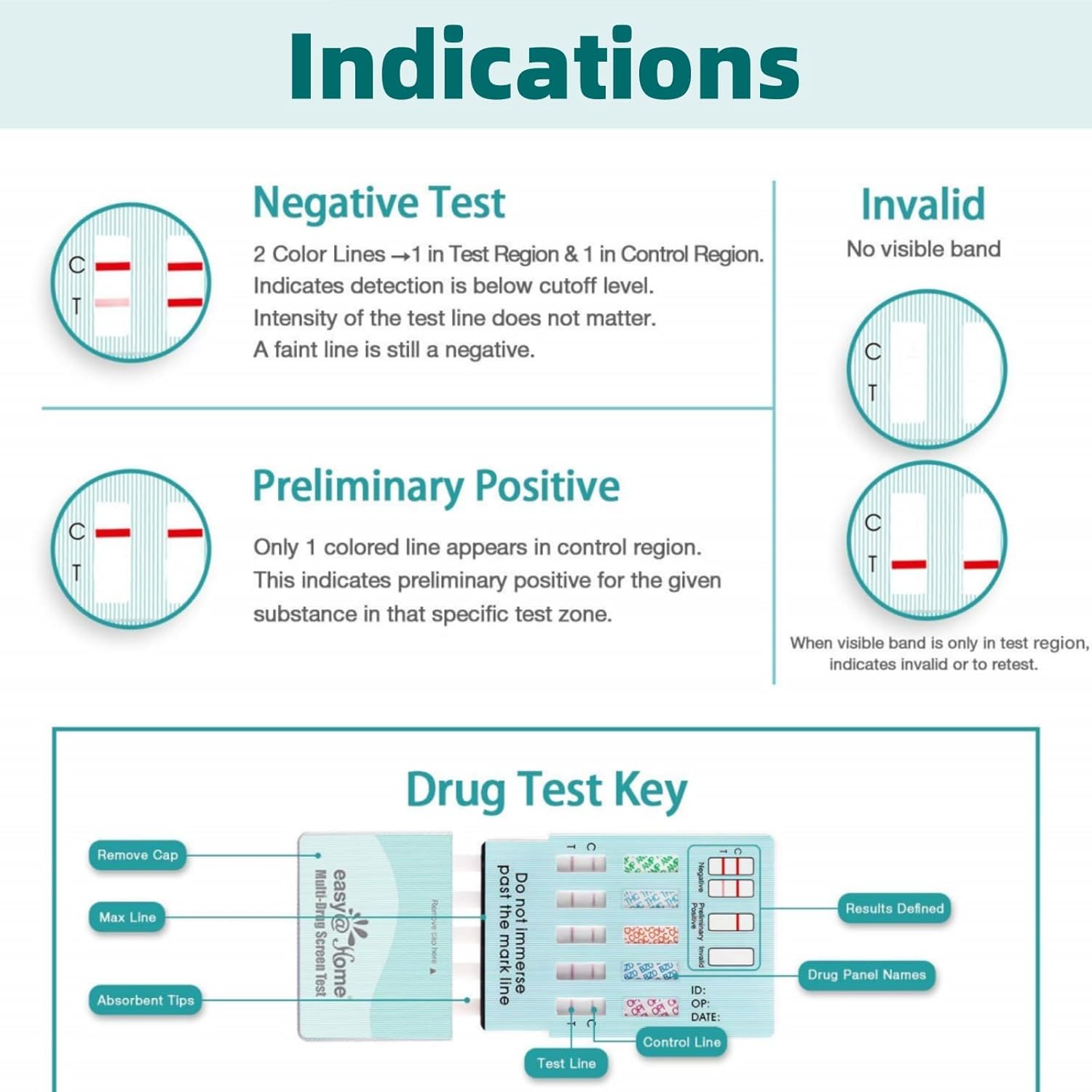Buy now Easy@Home Multi-Drug Screen Test: 10 Pack Urine Drug Tests Kit, Testing BZO/COC/THC/MET/MOR/OXY/BAR/BUP/MTD/TCA, Instant Drugs Test Including Marijuana Test, #EDOAP-7104 at indiglob india