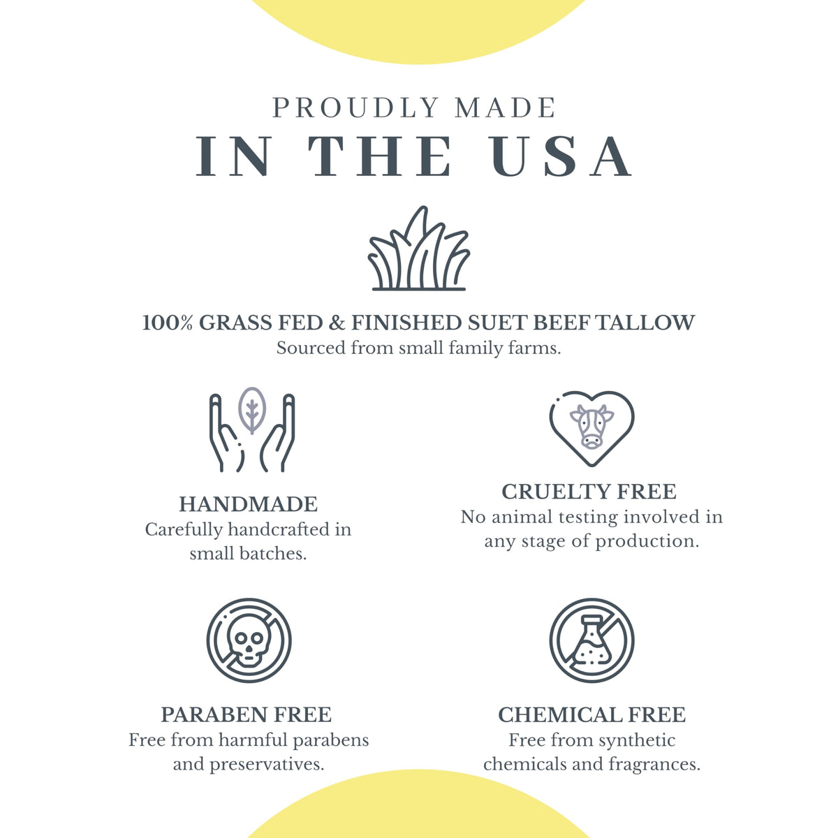 Vanman's Tallow and Honey Balm: cruelty-free, paraben-free, and chemical-free, proudly made in the USA. Verified by CuratCart.