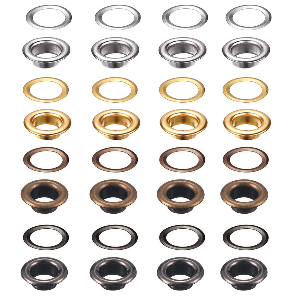 Bememo 1/4 Inch Grommet Kit 200 Set Grommets Eyelets with Install Tool