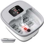 HOSPAN Collapsible Foot Spa, Foot Bath Massager with Heat, Bubble & Massage | 8 Shiatsu Rollers, 95°F-118°F Temp Control, Red Light, Handle, Space-Saving Collapsible Design, for Stress Relief