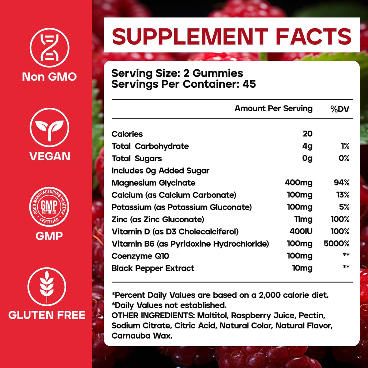 Magnesium Glycinate Gummies 400mg, Sugar Free Magnesium Gummies for Sleep, Muscle Support and Relaxation, Calm Magnesium Supplements for Women and Men, 90 Count