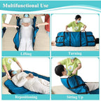 Buy now NEPPT Positioning Bed Pads for Elderly Transfer Sheet Hospital Bed Blanket Bedridden Patient Turning Body Lift Assist Draw Sheets with Handles for Pull, Slide, Repositioning, Transferring (48" X 40") at indiglob india